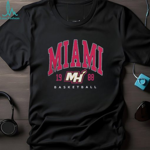 Men’s Fanatics Branded Heather Charcoal Miami Heat Foul Trouble Snow Wash Raglan Pullover shirt
