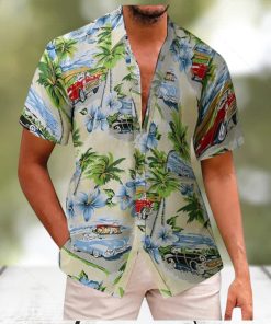 Mens Hawaiian Shirts Button Short Sleeve Aloha Flower Print Tees Flower Hawaiian Shirt Summer Tropical Shirts