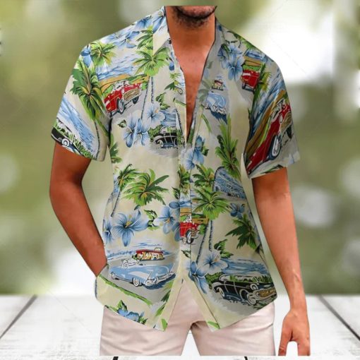 Mens Hawaiian Shirts Button Short Sleeve Aloha Flower Print Tees Flower Hawaiian Shirt Summer Tropical Shirts