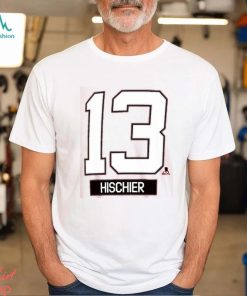 Men's New Jersey Devils Nico Hischier adidas Red Fresh Name & Number T Shirt