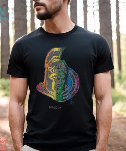 Men's Ottawa Senators Reebok Gray Rainbow Pride T Shirt