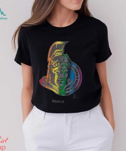 Men's Ottawa Senators Reebok Gray Rainbow Pride T Shirt