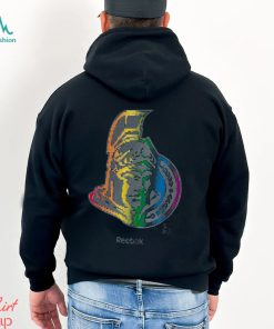 Men's Ottawa Senators Reebok Gray Rainbow Pride T Shirt
