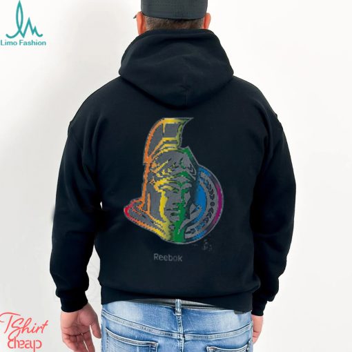 Men’s Ottawa Senators Reebok Gray Rainbow Pride T Shirt