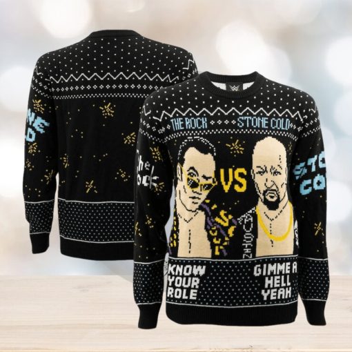 Men’s Ripple Junction The Rock vs Stone Cold Steve Austin Ugly Holiday Sweater