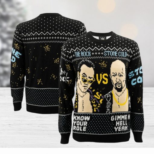 Men’s Ripple Junction The Rock vs Stone Cold Steve Austin Ugly Holiday Sweater