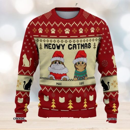 Meowy Catmas Christmas Ugly Christmas Holiday Sweater