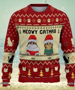 Meowy Catmas Christmas Ugly Christmas Holiday Sweater