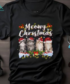 Meowy Christmas Cute Christmas Cat Classic T Shirt