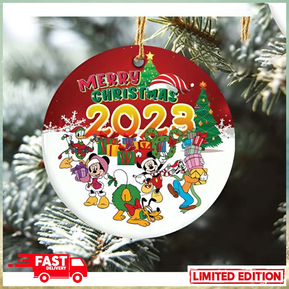 Merry Christmas 2023 Disney Mickey Mouse And His Friends Gift For Kids Ornament Merry Christmas 2023 Disney Mickey Mouse And His Friends Gift For Kids Ornament