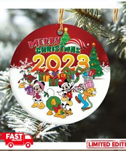 Merry Christmas 2023 Disney Mickey Mouse And His Friends Gift For Kids Ornament