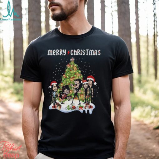 Merry Christmas ACDC Rock Band T Shirt