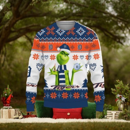 Merry Christmas Baseball American Grinch Cute Oakland Athletics 3D Sweater