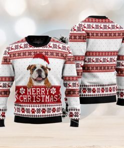 Merry Christmas Bulldog Christmas Gift Ugly Christmas Sweater Xmas Holiday