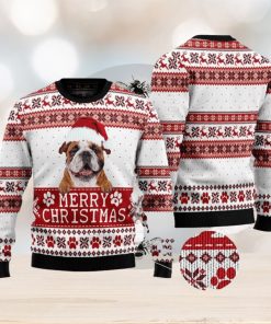 Merry Christmas Bulldog Ugly 3D Sweater Gift For Men And Women