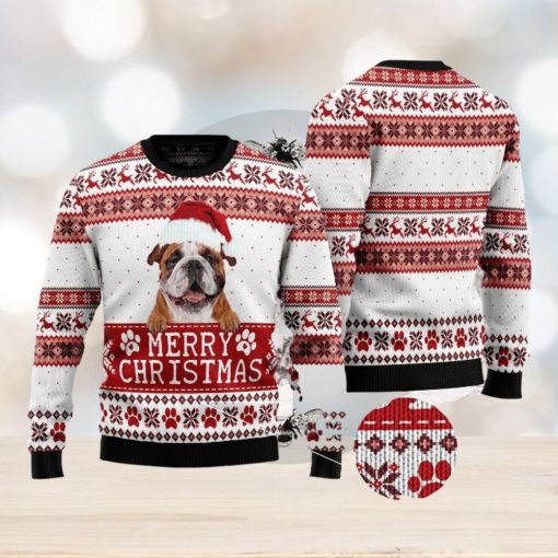 Merry Christmas Bulldog Ugly 3D Sweater Gift For Men And Women