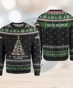 Merry Christmas Camping All I Want For Is I Hate People For Christmas Gifts Knitting Pattern Sweater