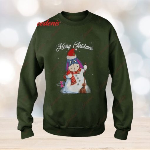 Merry Christmas Eeyore Snowman Ugly Christmas Sweater Shirt