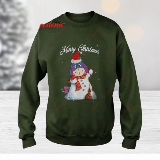 Merry Christmas Eeyore Snowman Ugly Christmas Sweater Shirt