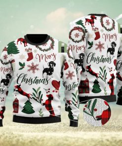 Merry Christmas Print Ugly Xmas Wool Knitted Sweater