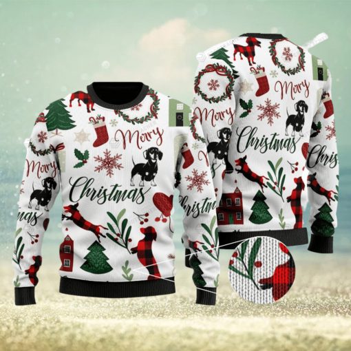 Merry Christmas Print Ugly Xmas Wool Knitted Sweater