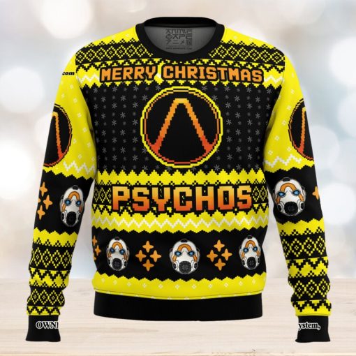 Merry Christmas Psychos Borderlands Knitting Pattern Ugly Christmas Holiday Sweater