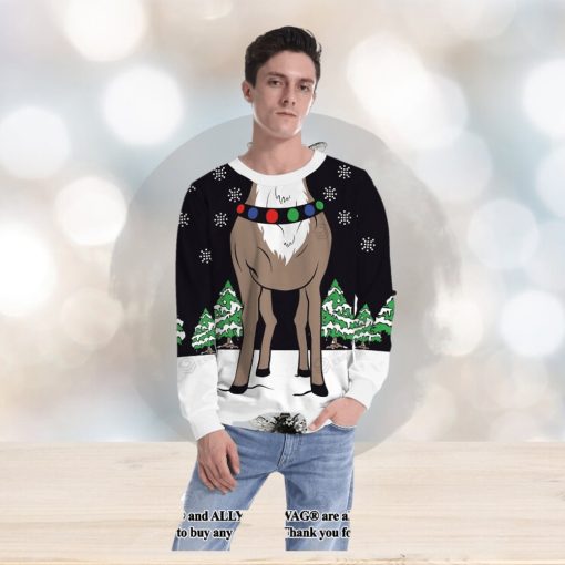 Merry Christmas Raindeer Body For Christmas Gifts Ugly Christmas Sweater