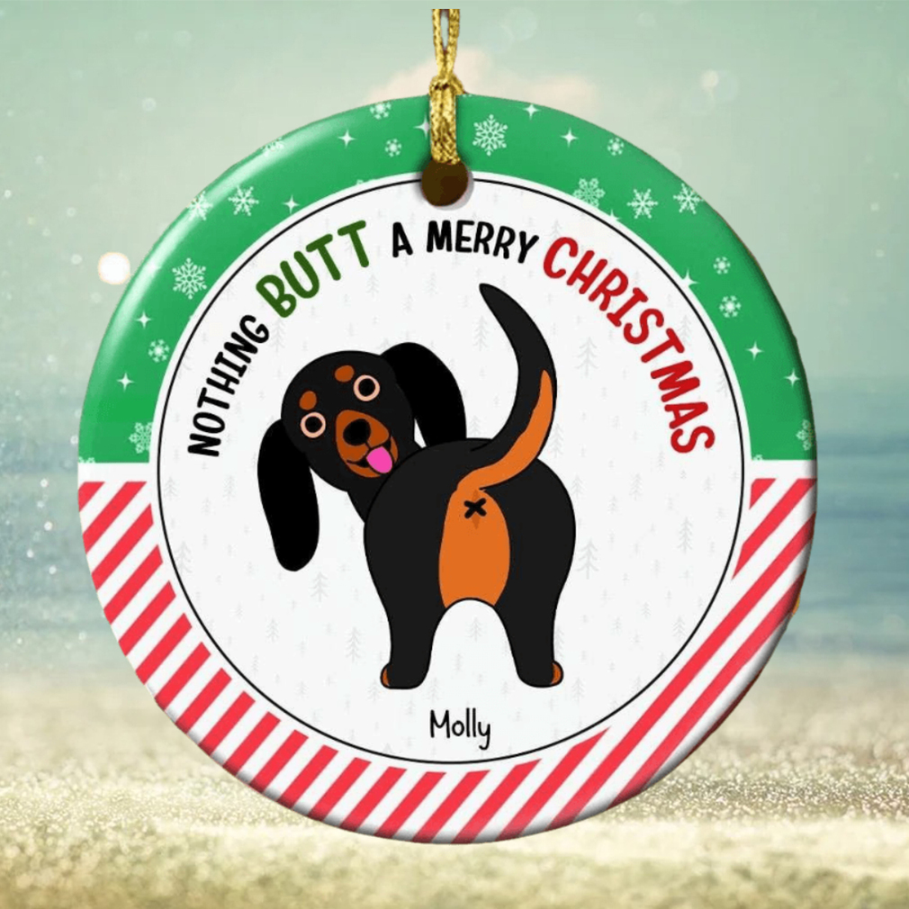 Merry Kissmyass, Gift For Dog Lover, Personalized Ceramic Ornament, Funny Dog Butt Ornament, Christmas Gift Merry Kissmyass, Gift For Dog Lover, Personalized Ceramic Ornament, Funny Dog Butt Ornament, Christmas Gift