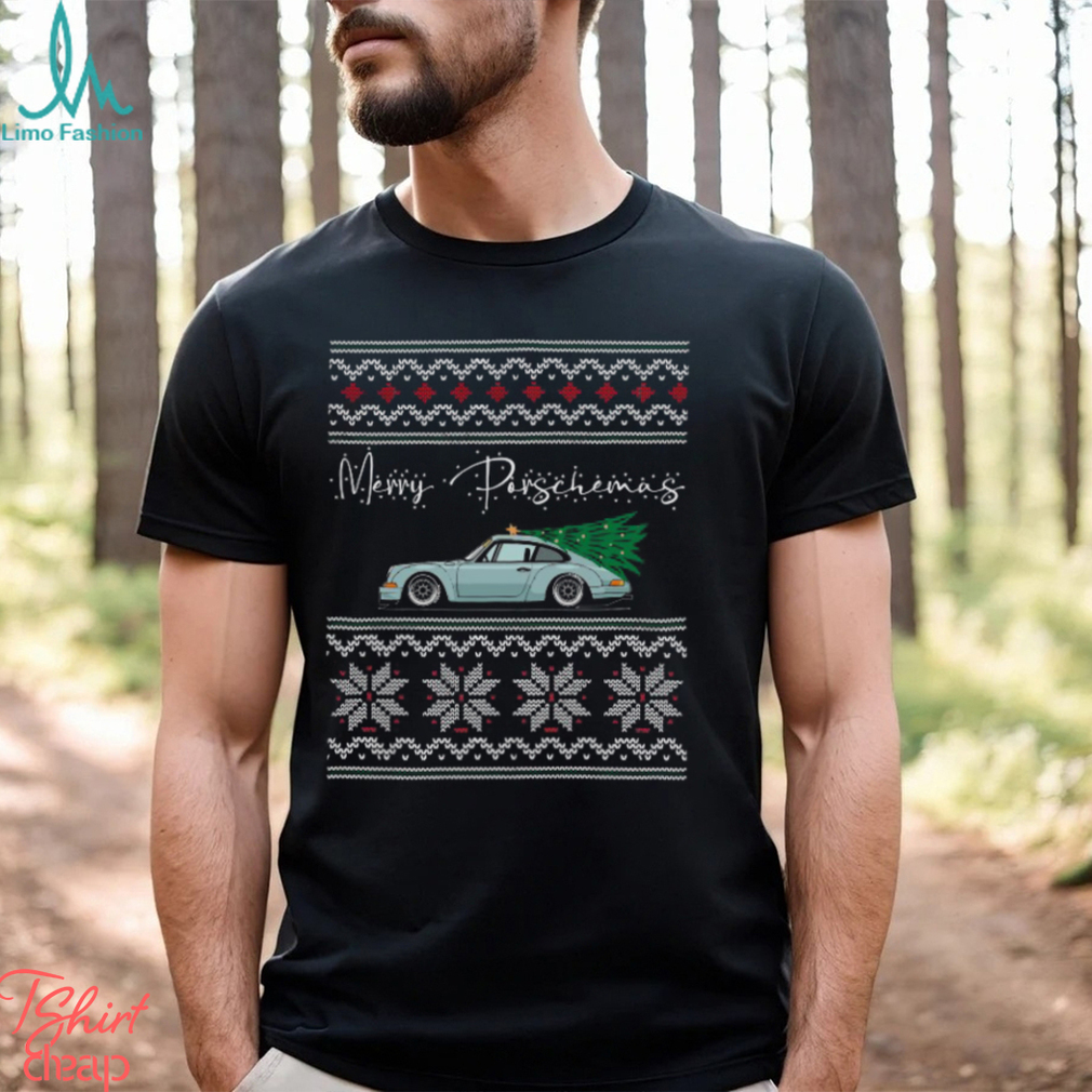Merry Porschemas – Sleek Coupe Meets Festive Cheer Shirt Merry Porschemas – Sleek Coupe Meets Festive Cheer Shirt