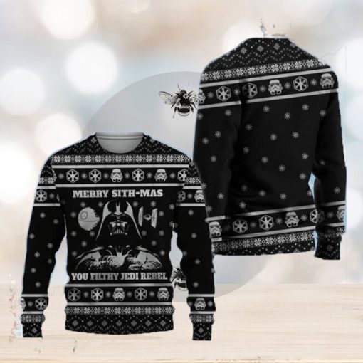 Merry Sith Mas Darth Vader Knitted 3D Sweater For Christmas