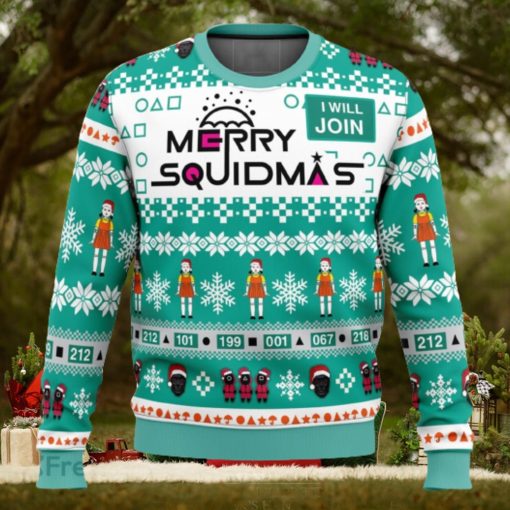 Merry Squidmas Squid Game 3D Ugly Christmas Sweater Christmas Holiday Gift