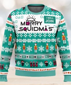 Merry Squidmas Squid Game 3D Ugly Christmas Sweater Christmas Holiday Gift