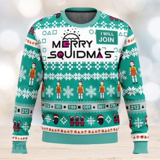 Merry Squidmas Squid Game 3D Ugly Christmas Sweater Christmas Holiday Gift