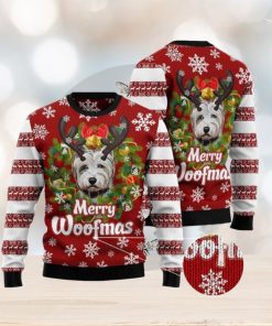 Merry Woofmas West HighLand White Terrier Knitted 3D Sweater For Christmas