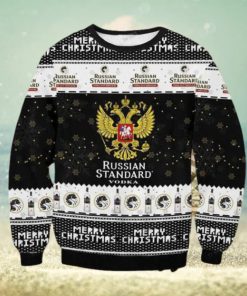 Mery Christmas Russian Standard Vodka Ugly Christmas Sweater Impressive Gift For Men And Women