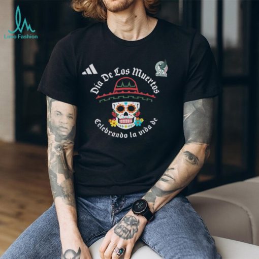 Mexico National Team adidas Día De Los Muertos Sugar Skull Sombrero T Shirt