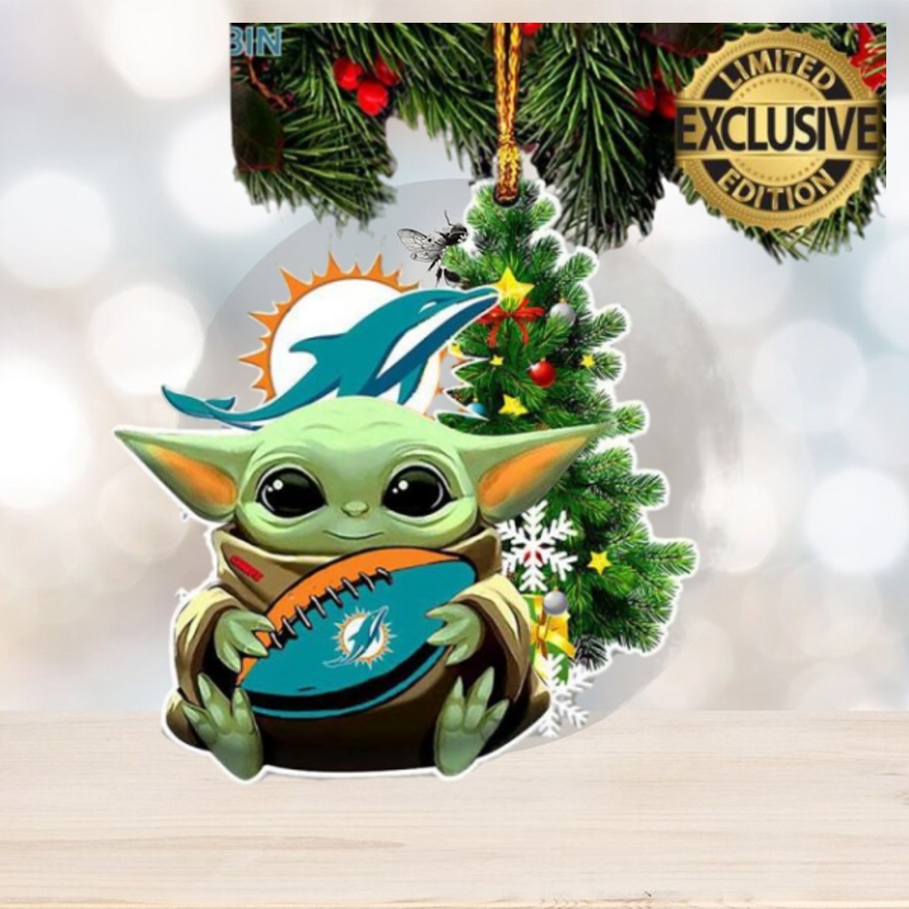 Miami Dolphins Baby Yoda NFL Football Ceramic Tree Ornaments - T-shirts Low  Price