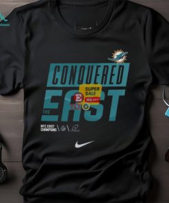 Official MiamI dolphins conquered the east NFL 2023 playoff T-shirt,  hoodie, tank top, sweater and long sleeve t-shirt