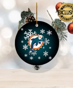 Miami Dolphins NF Personalized Merry Christmas Decorations Ornament