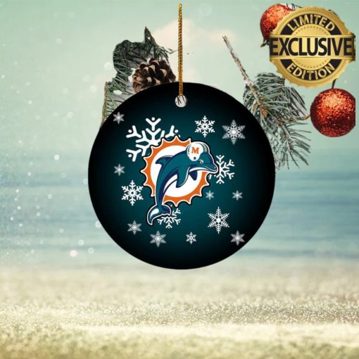 Miami Dolphins NF Personalized Merry Christmas Decorations Ornament