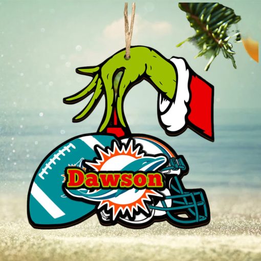 Miami Dolphins NFL Grinch Personalized Ornament SP121023116ID03