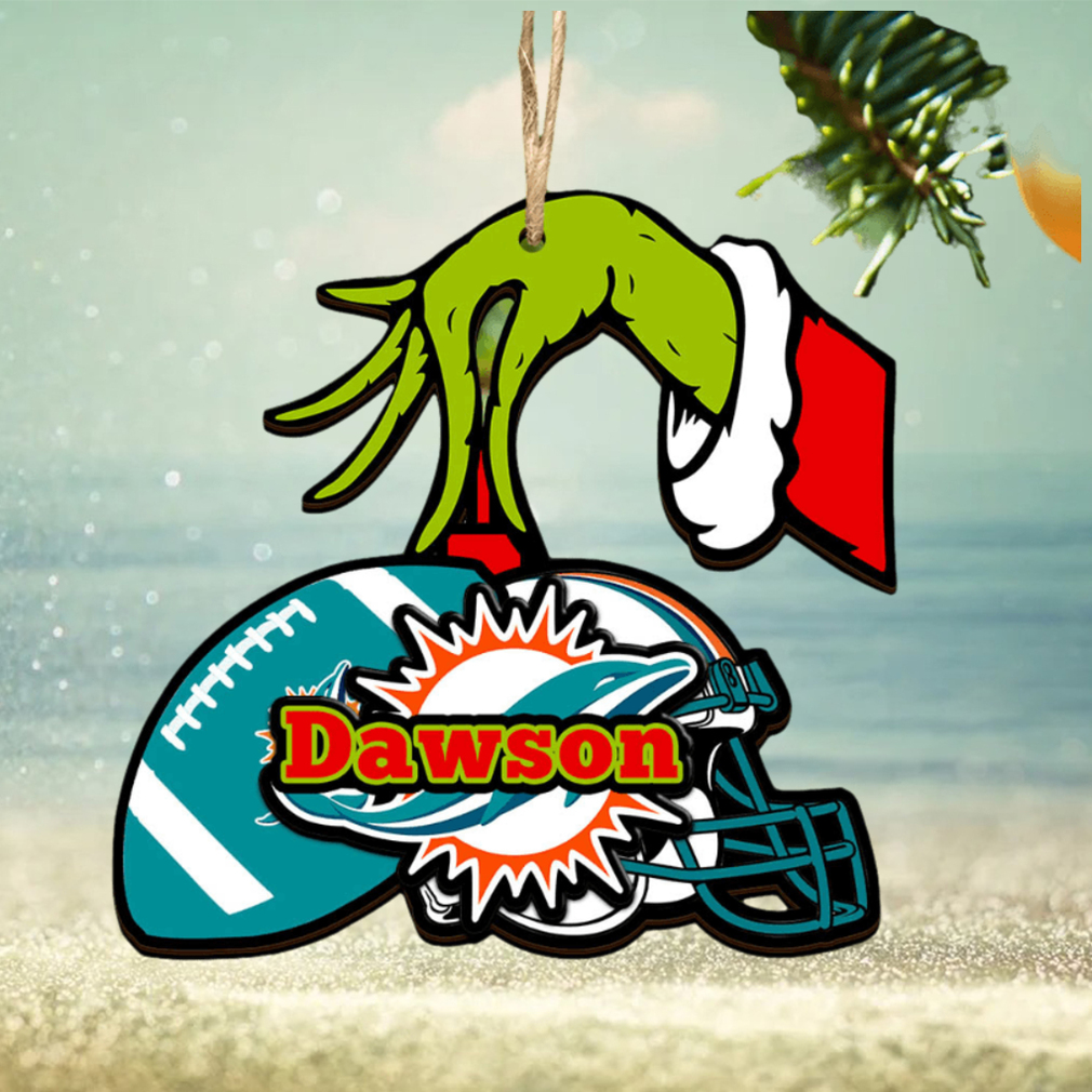 Miami Dolphins NFL Grinch Personalized Ornament SP121023116ID03 Miami Dolphins NFL Grinch Personalized Ornament SP121023116ID03