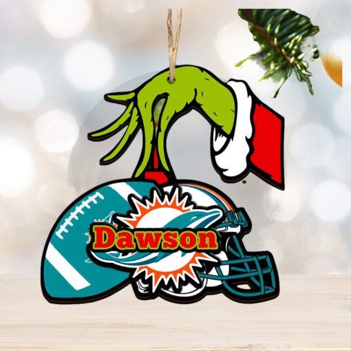 Miami Dolphins NFL Grinch Personalized Ornament SP121023116ID03