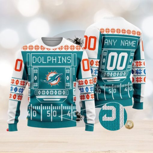 Miami Dolphins NFL Ugly Christmas Wool Knitted Sweater