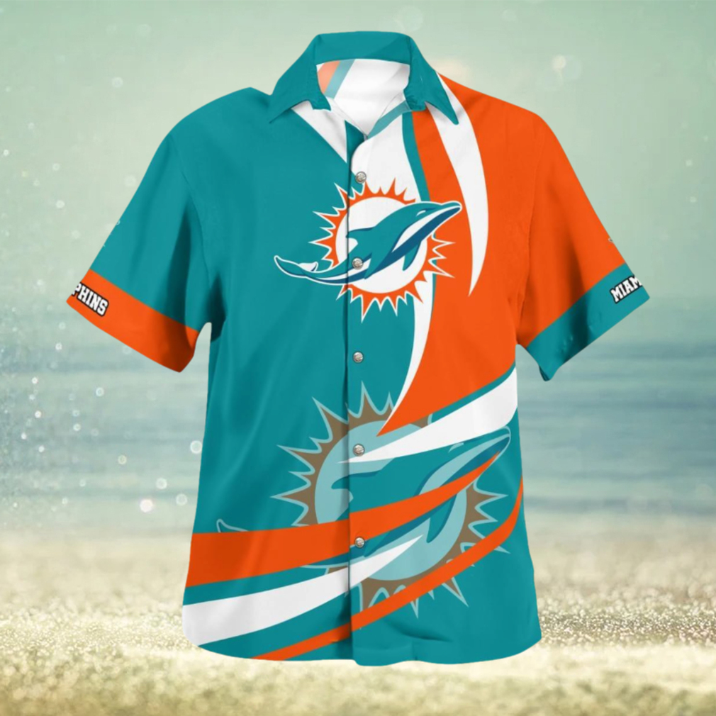 MLB Miami Marlins Hibiscus Flower Blue 3D Hawaiian Shirt For Fans