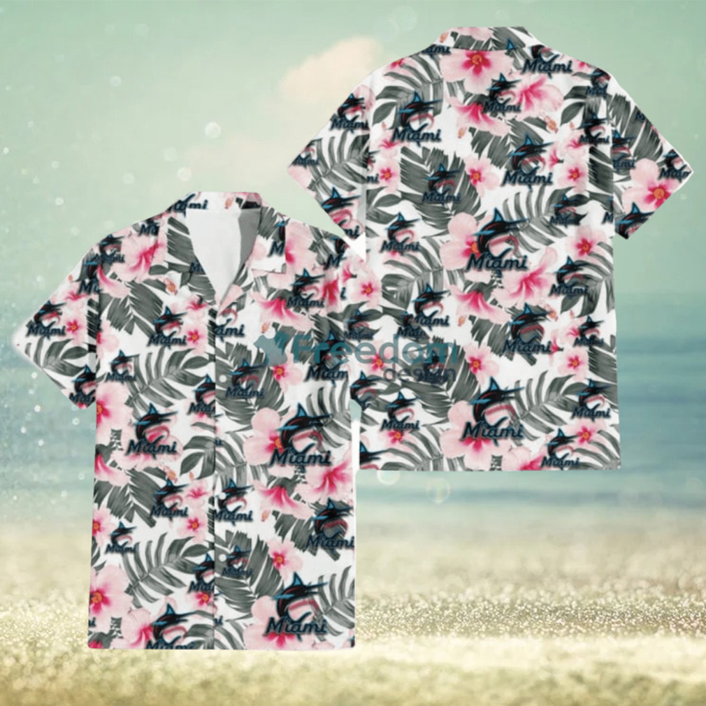 Houston Astros Logo And Red Pink White Hibiscus 3D Hawaiian Shirt For Fans