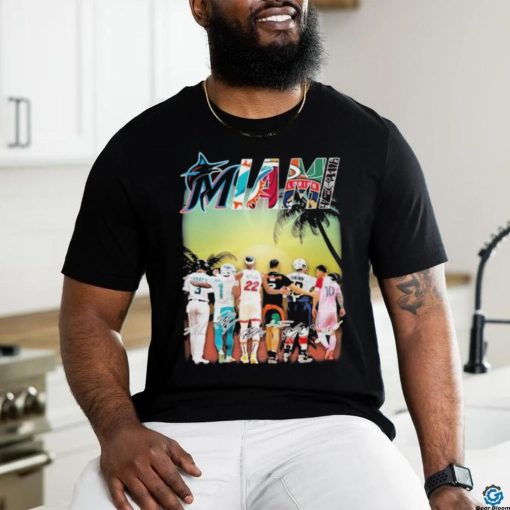 Miami Matthew Tkachuk Jimmy Butler Tua Tagovailoa Luis Arráez and Lionel Messi signatures shirt