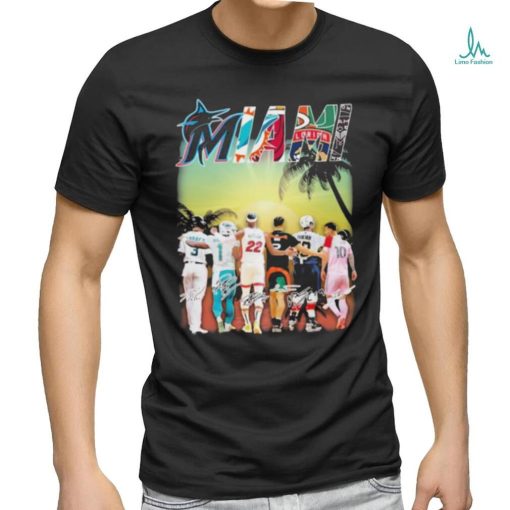 Miami Matthew Tkachuk Jimmy Butler Tua Tagovailoa Luis Arráez and Lionel Messi signatures shirt