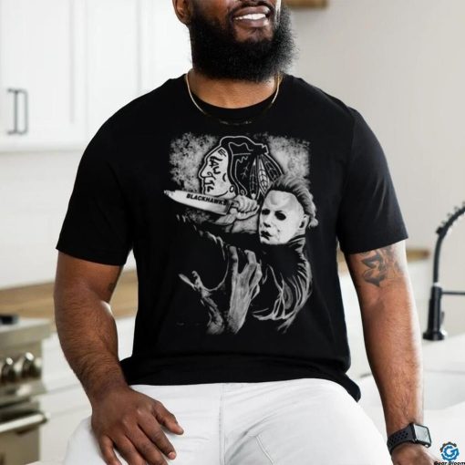 Michael Jason Myers Friday The 13Th Chicago Blackhawks Halloween 2023 T Shirt