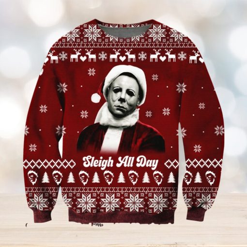 Michael Myers Christmas 3D Printed Ugly Christmas Sweater